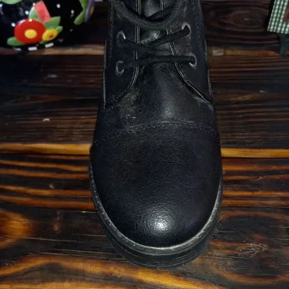 SUGAR Combat Chunky Heel Ankle Boots - Picture 4 of 13